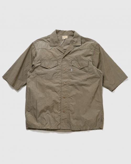 WIDE WESTERN OPEN SHIRTS / NYLON TAFFETA -salt shrinking-