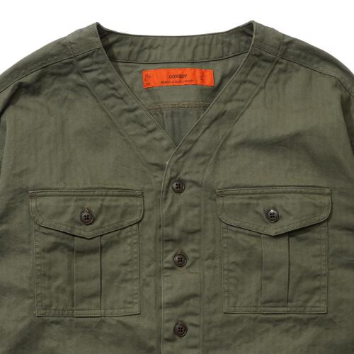 WIDE BS SHIRTS／US ARMY HERRINGBONE