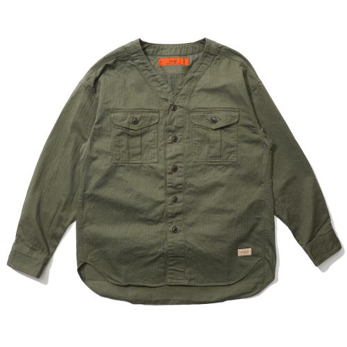 WIDE BS SHIRTS／US ARMY HERRINGBONE