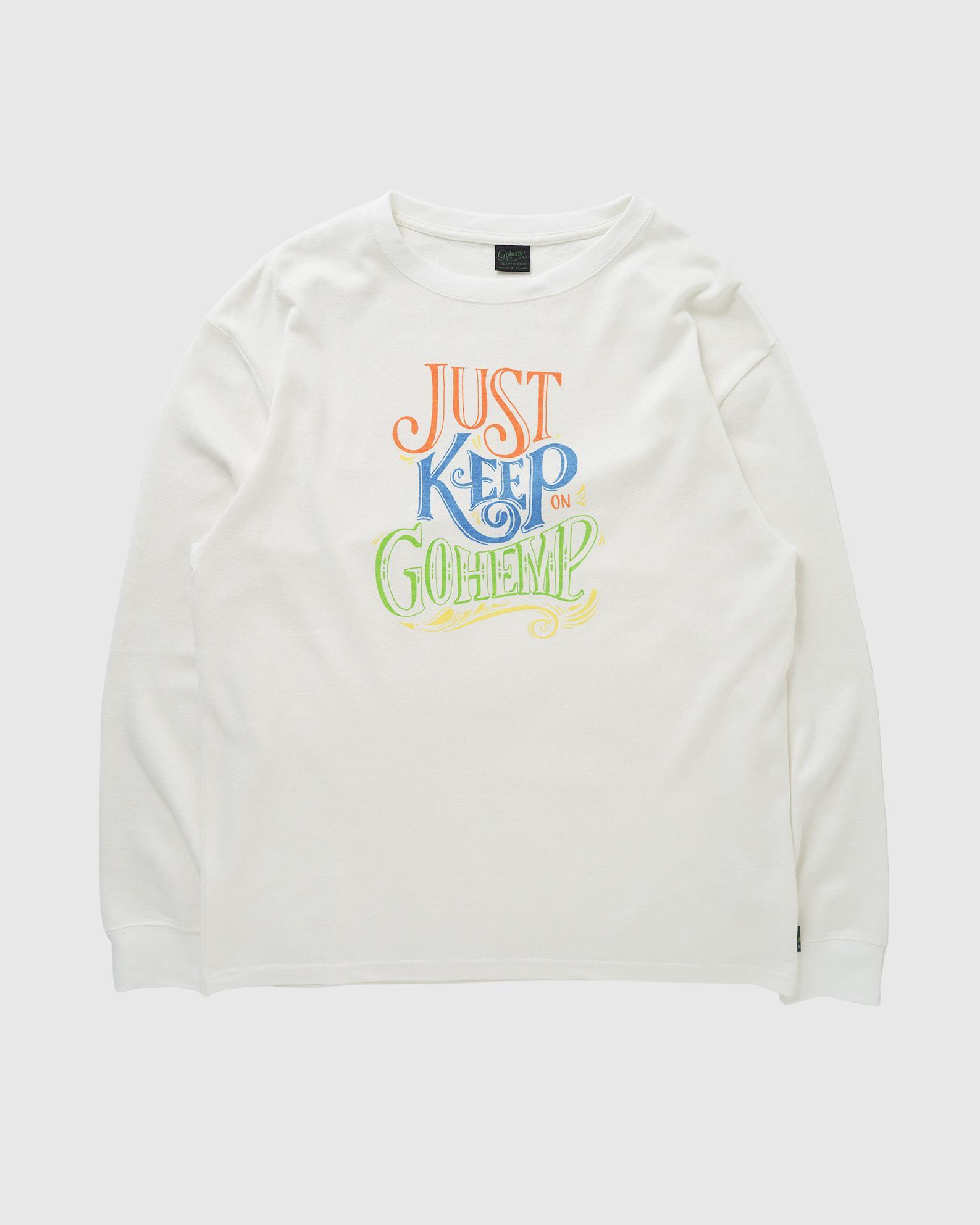 JUST KEEP ON GOHEMP LONG SLEEVE TEE | Tshirts/CUTSEW | JUZU JUST KEEP ON GOHEMP LONG SLEEVE TEE | Tshirts/CUTSEW | JUZU