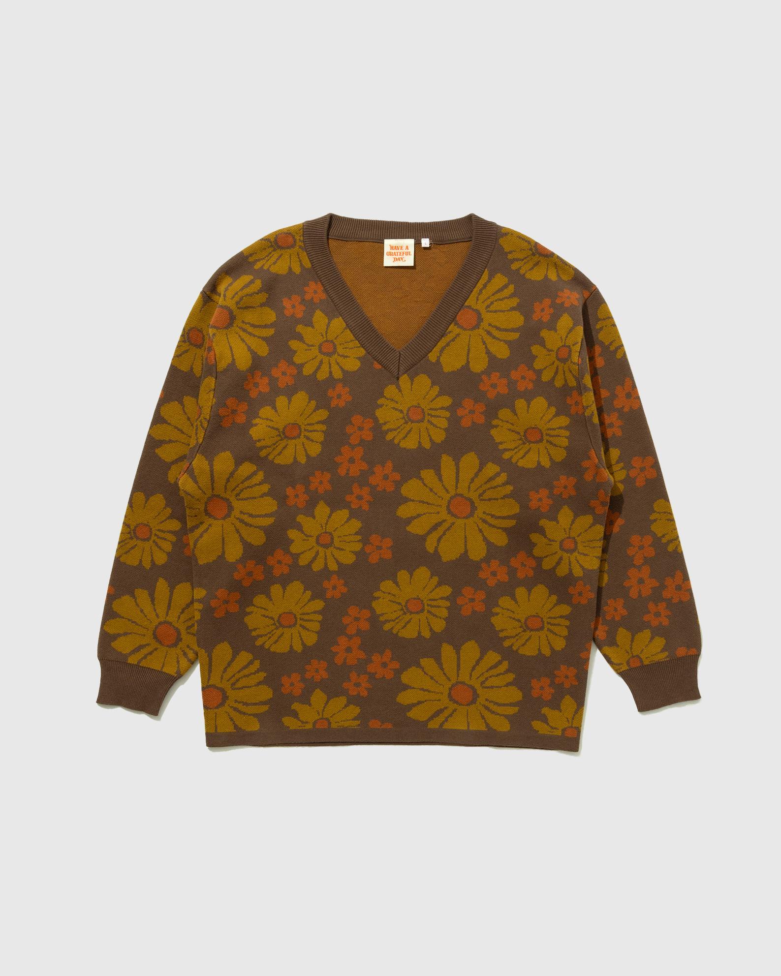 JACQUARD V NECK SHIRT | KNIT | JUZU store | ジュズストア