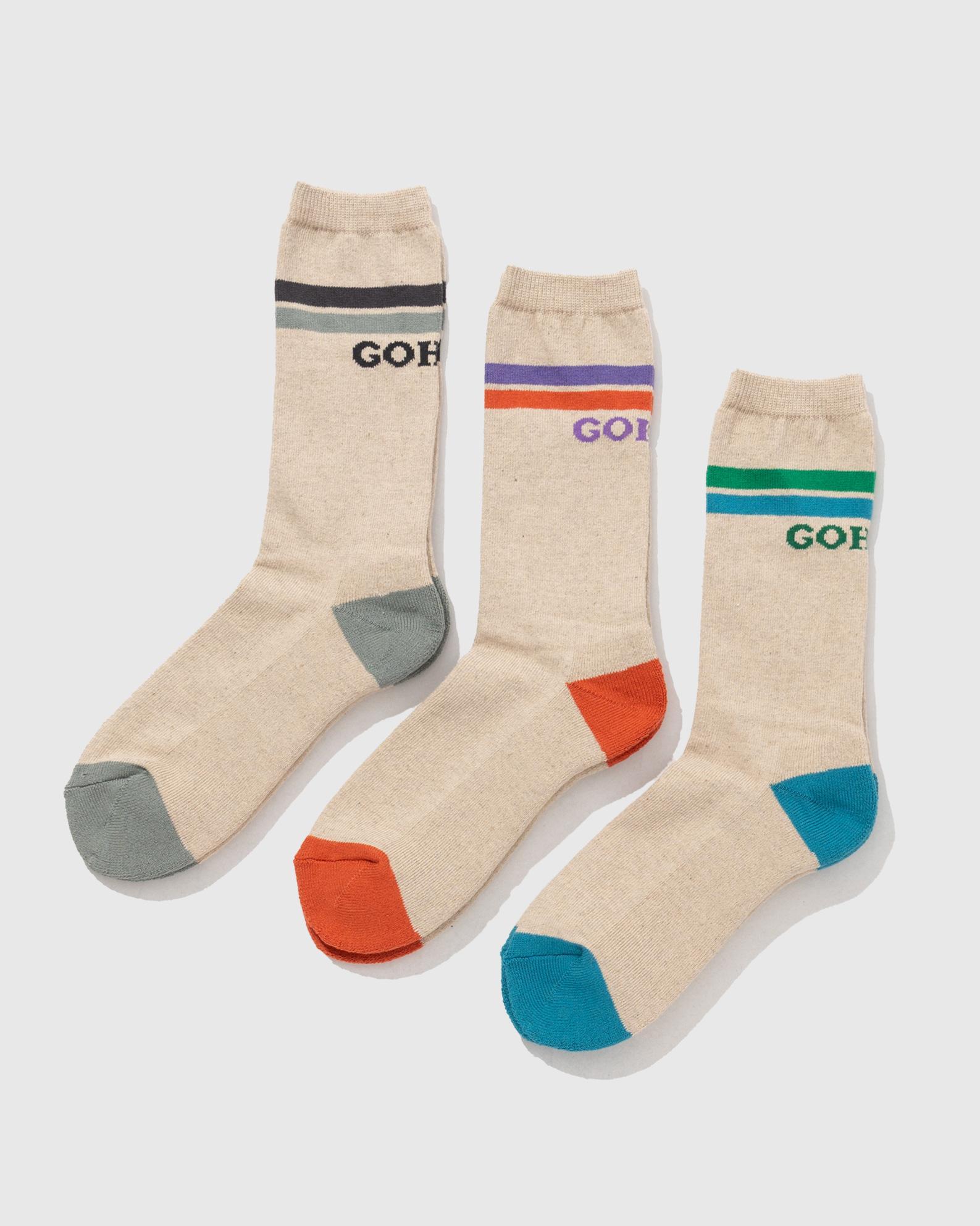 2LINE LOGO CREW SOCKS