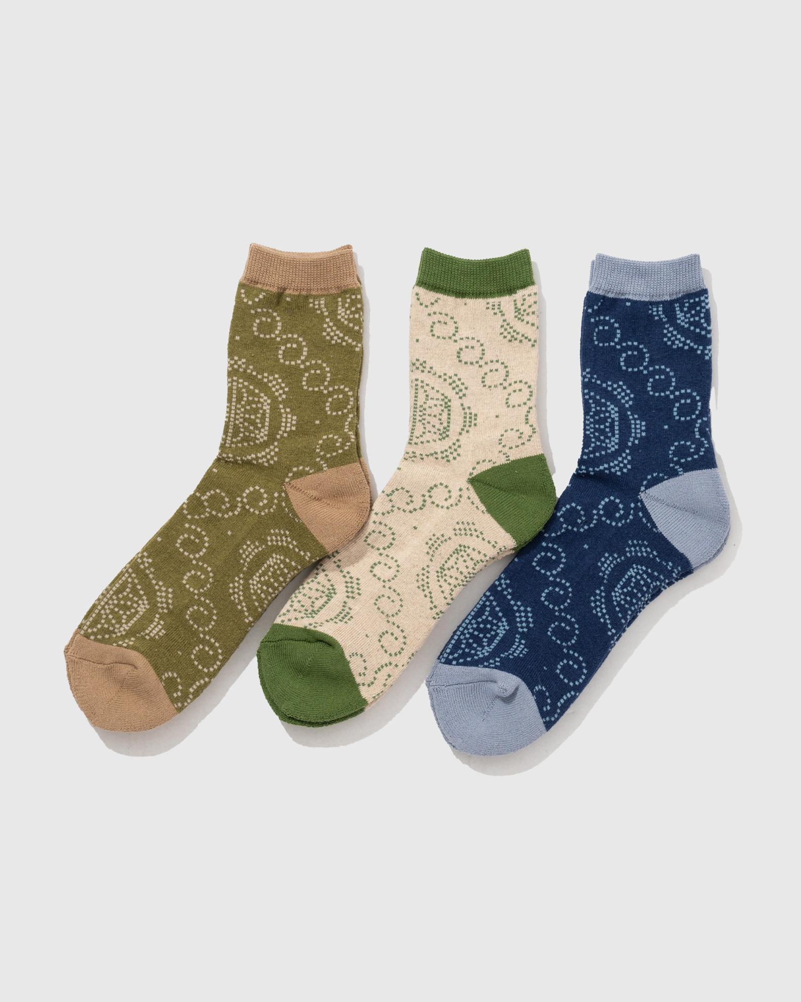 ASANOHA DOT QUARTER SOCKS